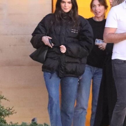 Kendall Jenner Steps Out in Malibu in a Cozy Black Puffer Jacket