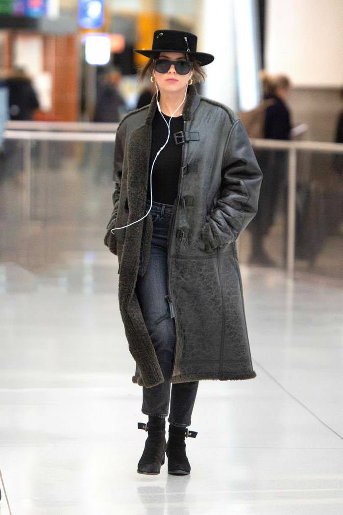 ashley benson in edgy chic outfit at jfk airport in nyc 1