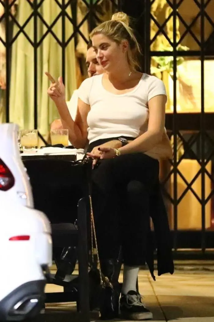 ashley benson shows a sparkling ring on her wedding finger at dinner with g eazy 4