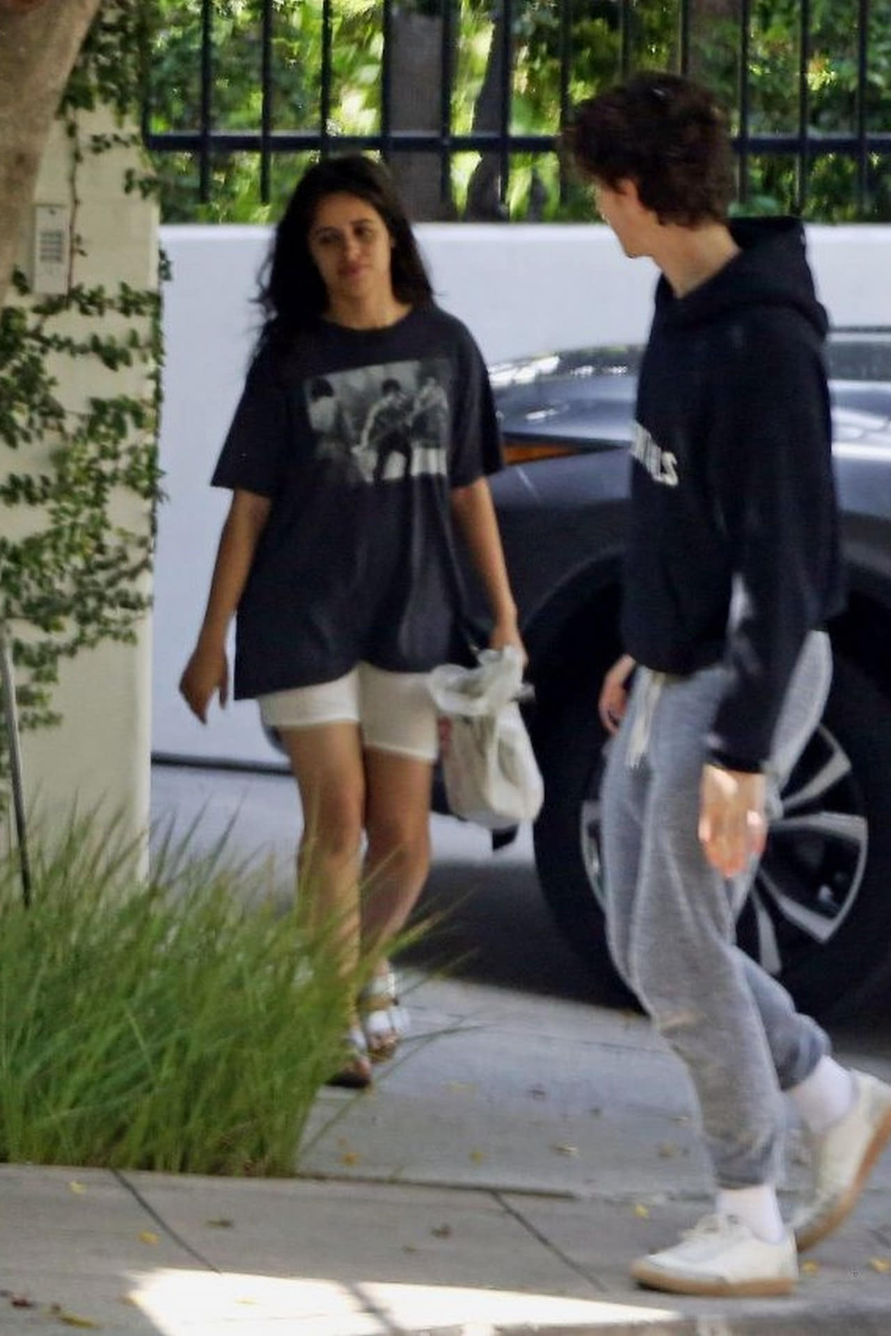 camila cabello in a baggy t shirt and shorts out in la 2