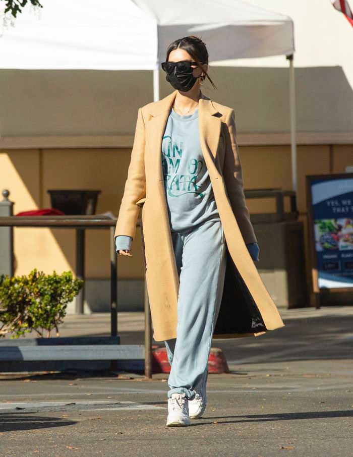 emily ratajkowski out in baggy sweats and winter coat on a stroll in la 4