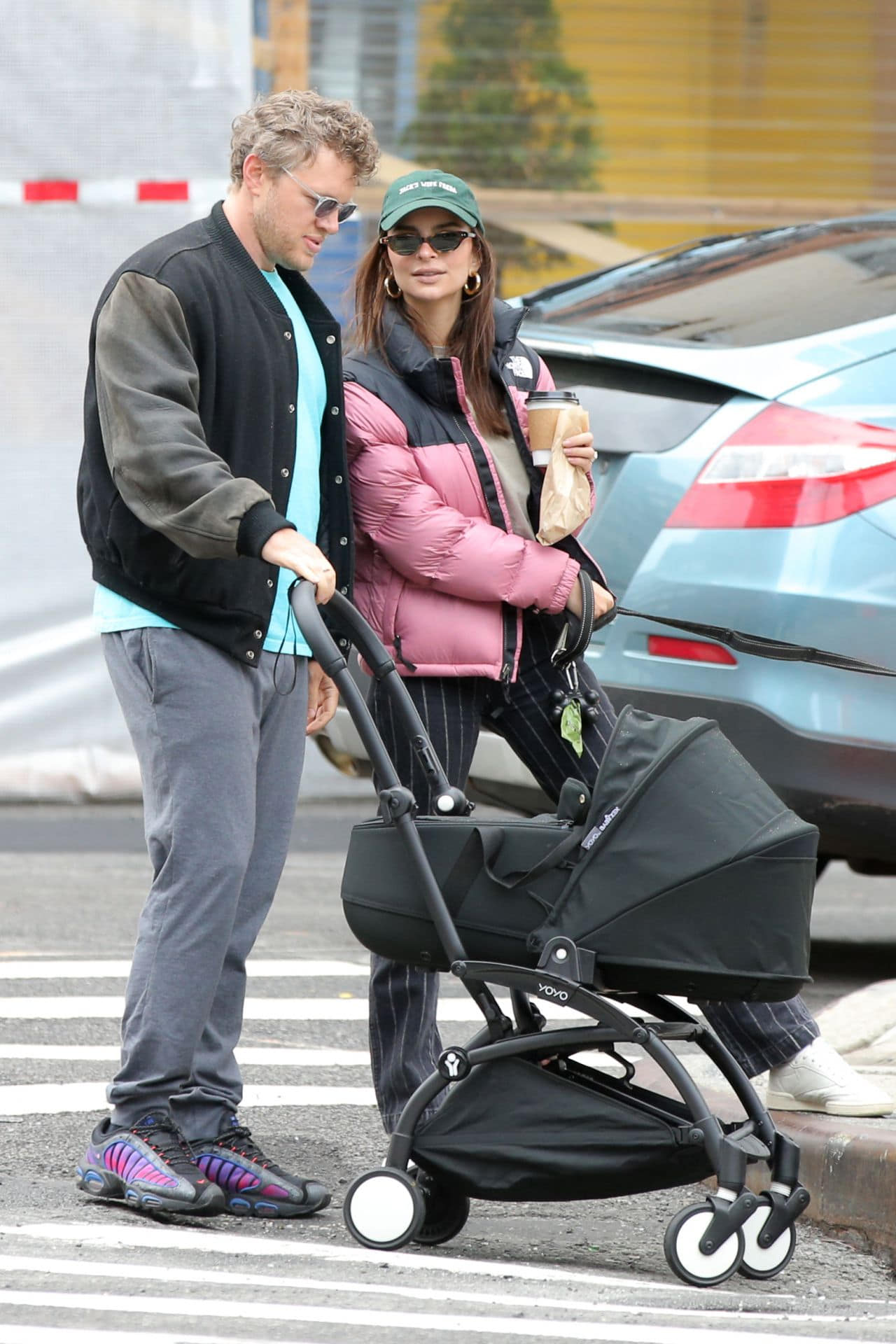 emily ratajkowski out in soho with husband and their newborn 1