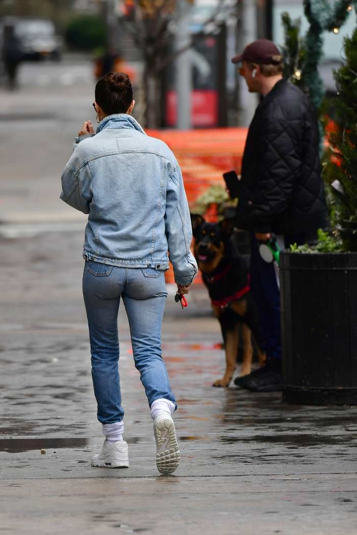 emily ratajkowski with husband walk their dog on empty streets in ny 3