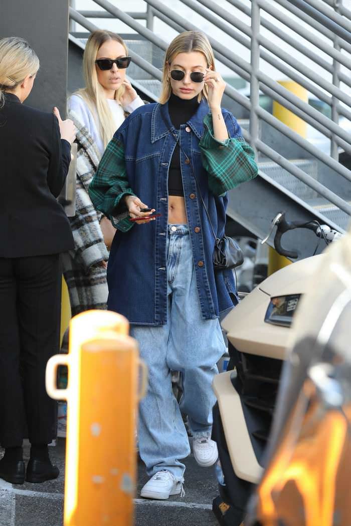 hailey rhode bieber arriving for lunch in beverly hills 1