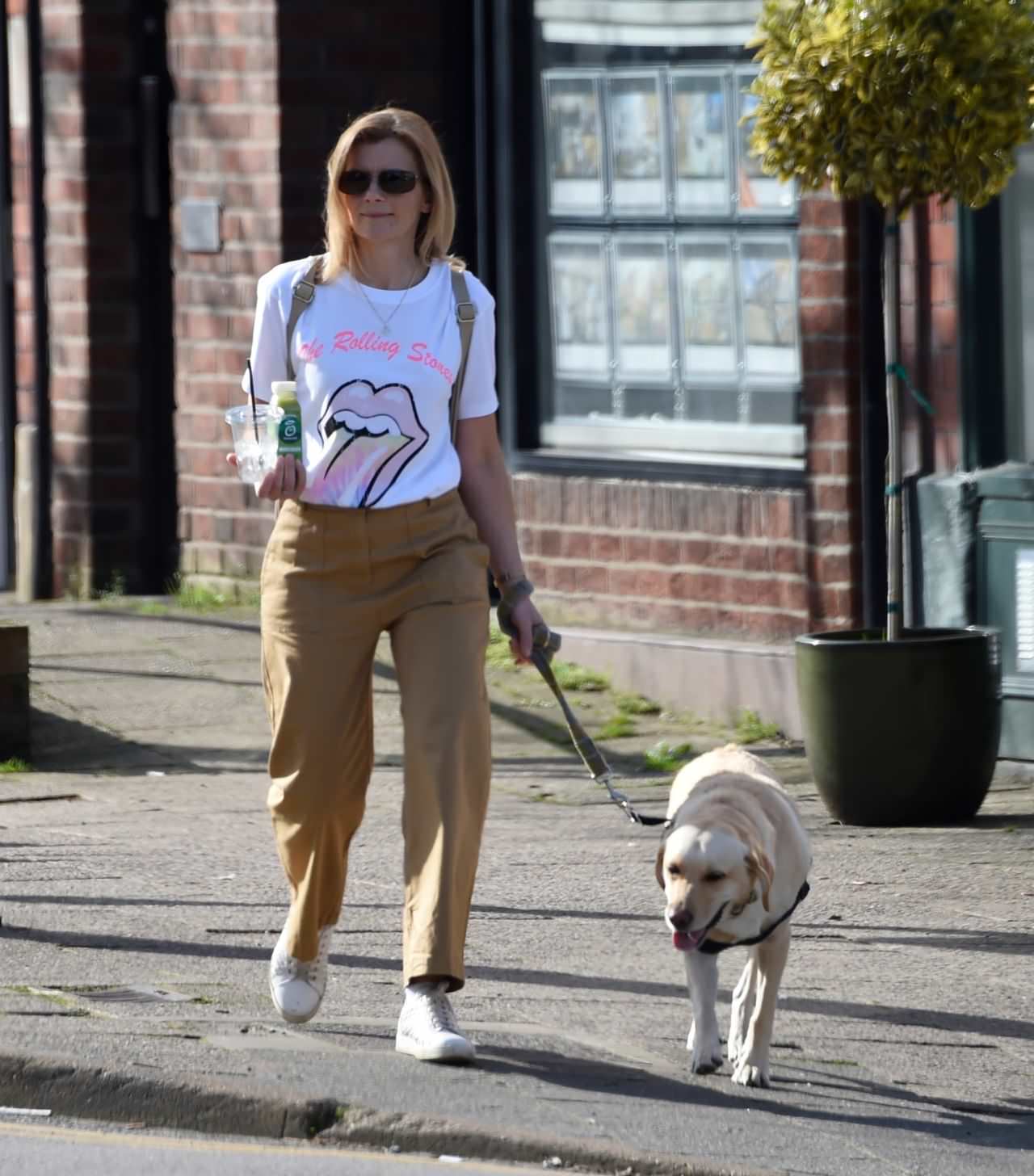 jane danson takes her dog out for a morning stroll 2