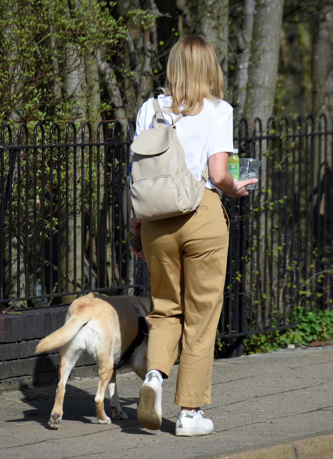 jane danson takes her dog out for a morning stroll 3