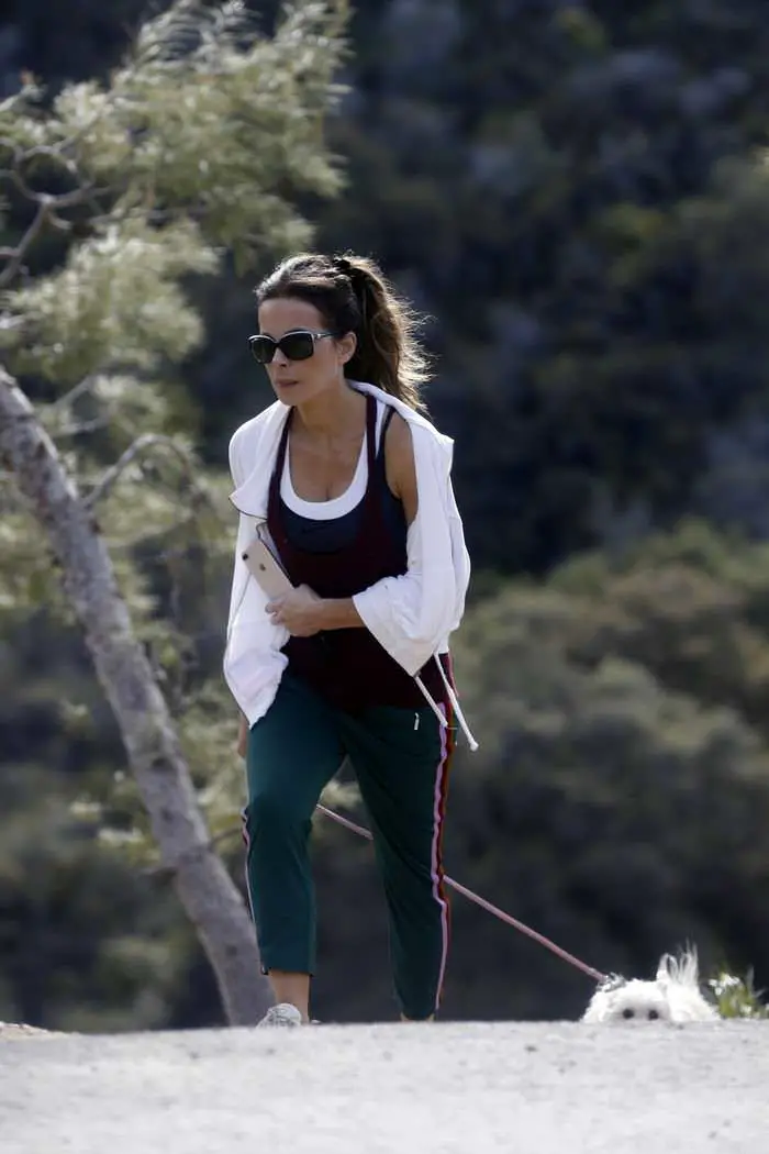 kate beckinsale takes her dog for a walk with a friend 4