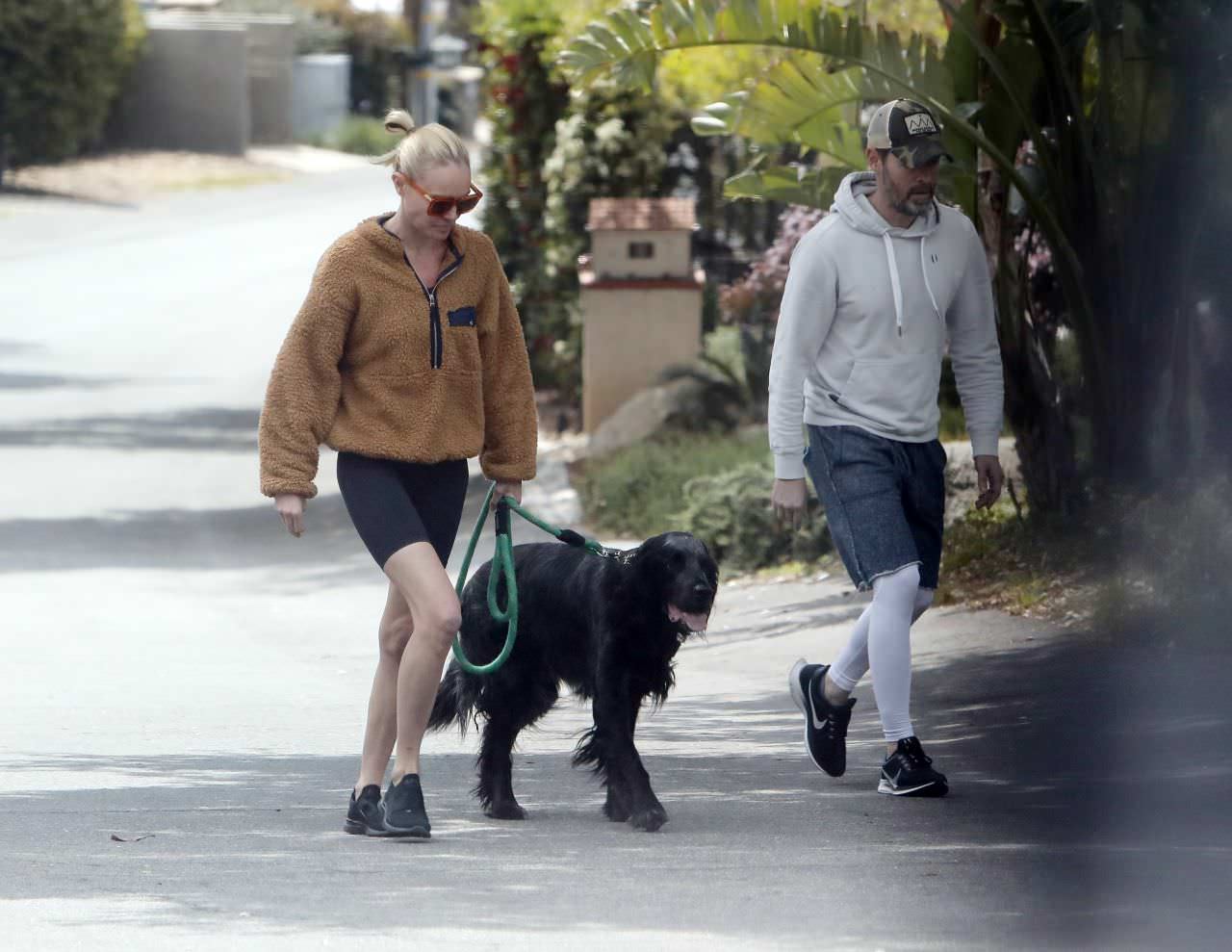 kate bosworth in shorts out for a quick dog walk in la 1
