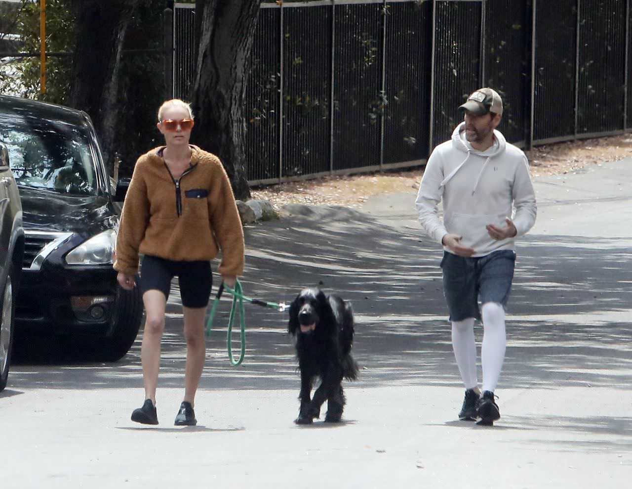 kate bosworth in shorts out for a quick dog walk in la 4