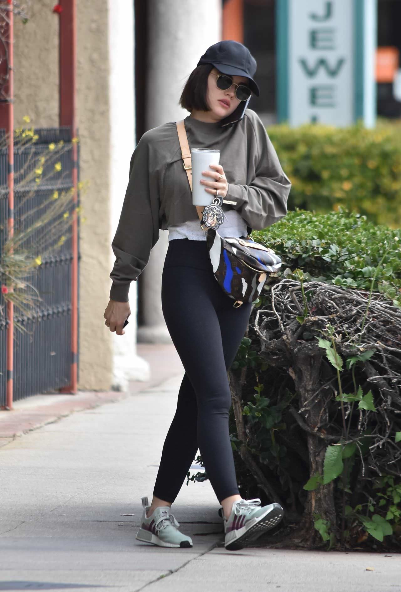 lucy hale heads to the gym in studio city 2