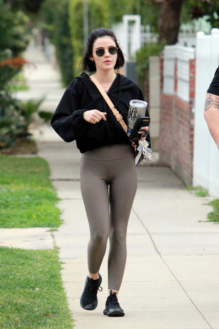 lucy hale in grey leggings out in los angeles 1