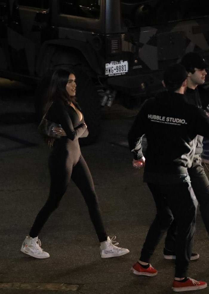madison beer in black jumpsuit leaving the saddle ranch in west hollywood 1