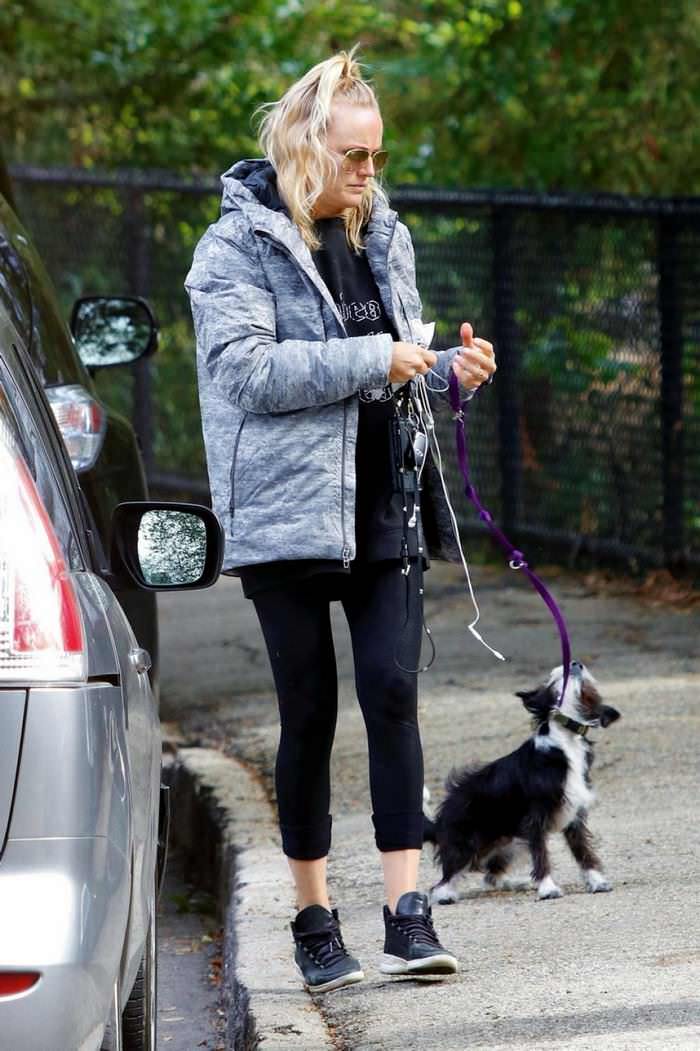 malin akerman hiking with her dog in los angeles 1