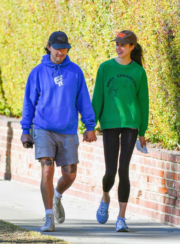 margaret qualley and shia labeouf on date in los angeles 1