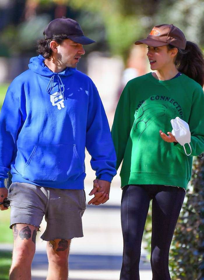 margaret qualley and shia labeouf on date in los angeles 2