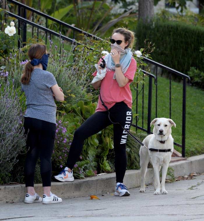 olivia wilde stepped out for a quick dog walk in la 4