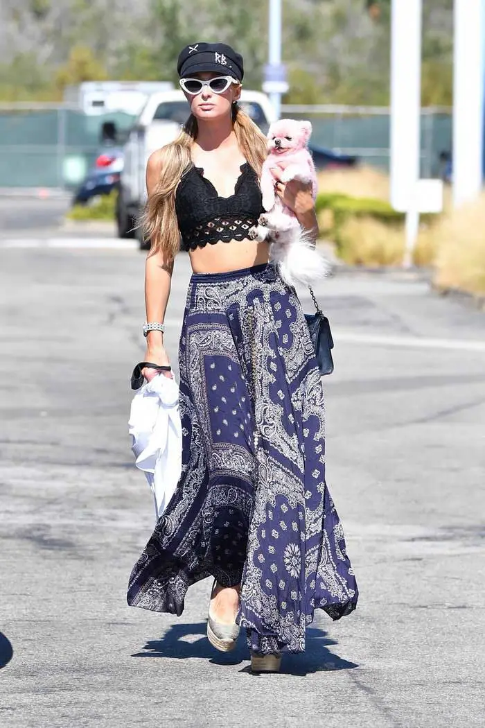 paris hilton flashes skin as she was shopping in malibu 2