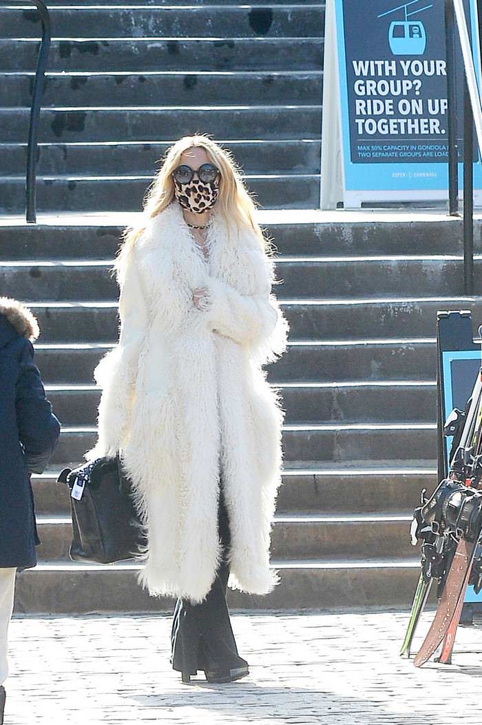 rachel zoe is spotted in chic long white fur coat in aspen 2