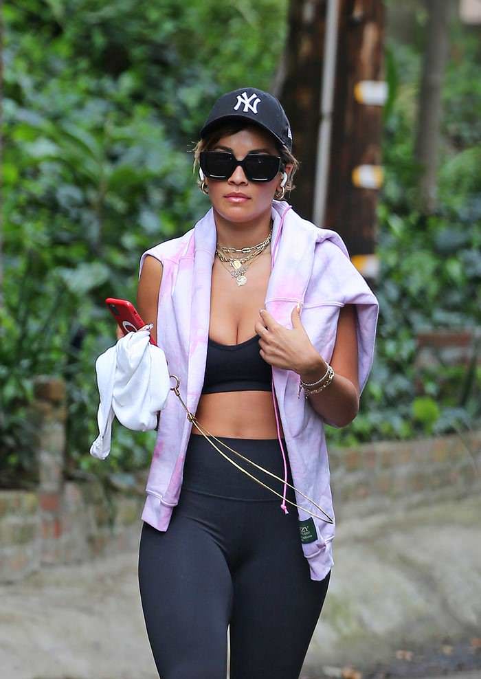 rita ora in spandex stepped out for a solo hike in los angeles 1