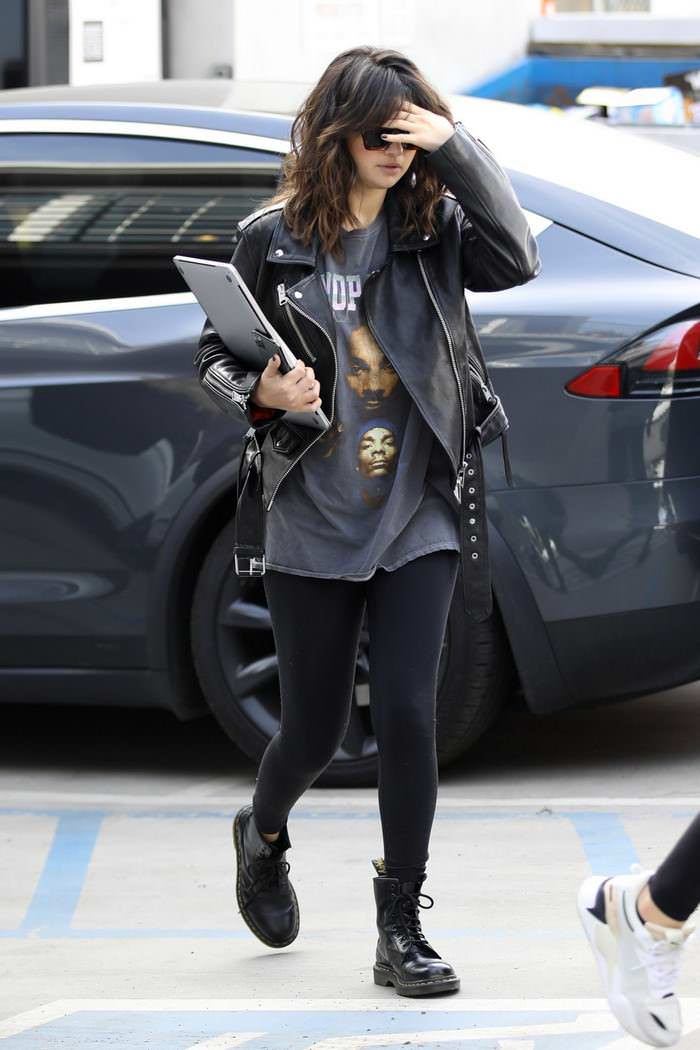 selena gomez in dr martens 1460 boots outside nine zero one salon in west hollywood 2