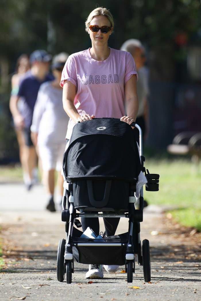 sylvia jeffreys takes her son for a stroll in double bay 1